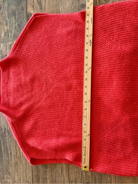 Anthropologie Ezra Short-Sleeve Sweater Tee in Bright Pink 100% cashmere - Picture 9 of 9